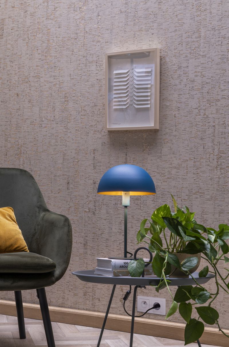 Lucide SIEMON - Stolná lampa - Ø 25 cm - 1xE14 - Modrá